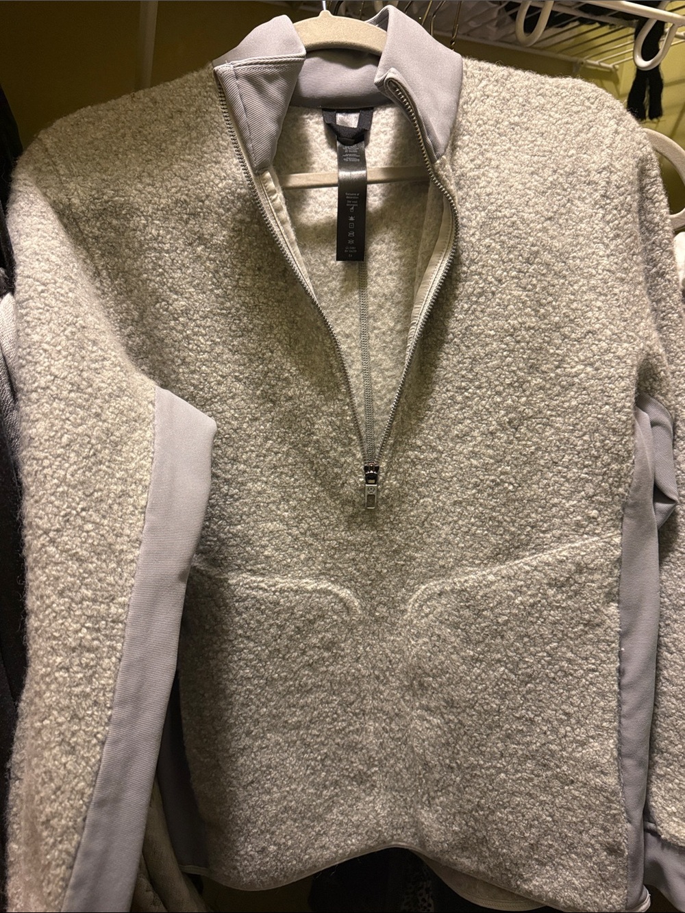lululemon athletica Cream Sherpa Zip-Up Pullover